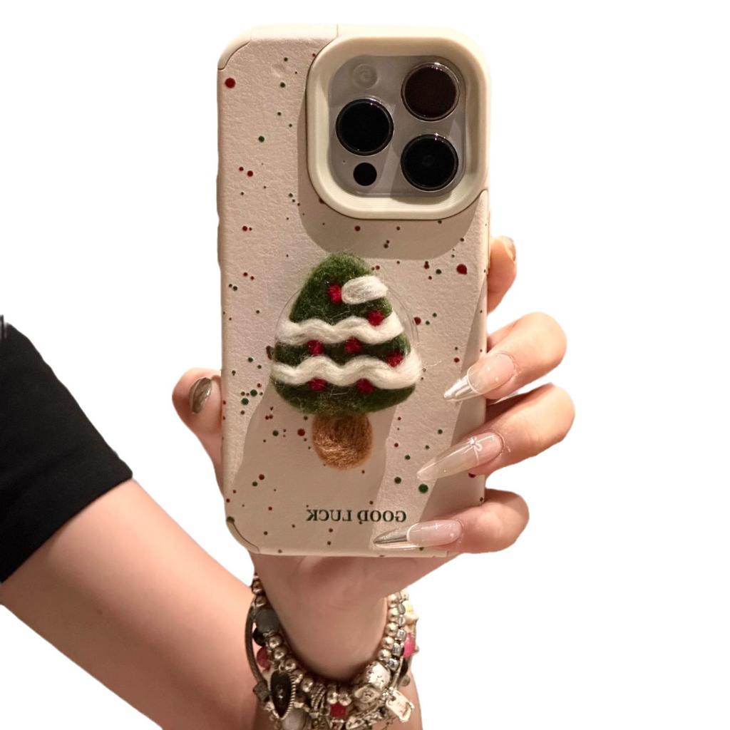 Ins Wave Point Christmas Tree for Apple 17 Skin/15plus Phone Case for IPhone 13 Ladder 12pro