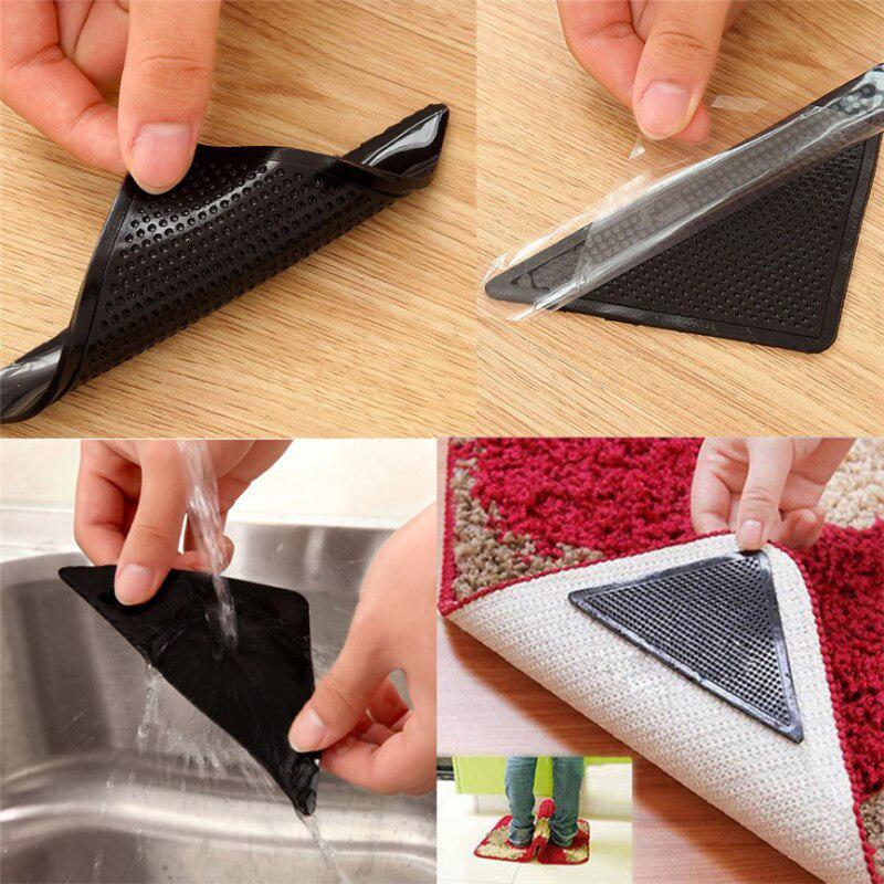 Carpet and Tiles Patented Lift and Clean Your Rugs Easily 4 Corners Anti Curling Corners Tape for Floors Non Slip Strong Adhesive with Renewable Tape Hook and Loop Triangle Rug Corner Gripper Carpet and Tiles Patented Lift and Clean Your Rugs Easily 4 Corners Anti Curling Corners Tape for Floors Non Slip Strong Adhesive with Renewable Tape Hook and Loop Triangle Rug Corner Gripper