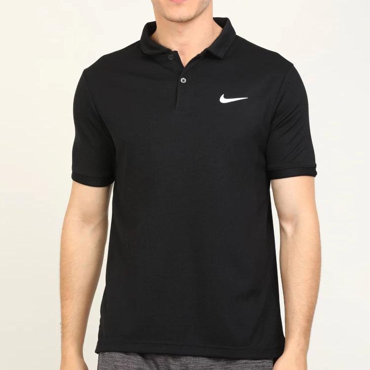 Nike Court Dri-FIT Team Casual Sports Short-Sleeve Polo Men Tops Black 939138-010