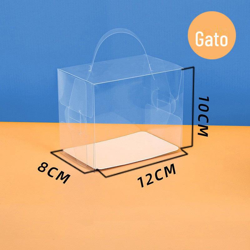 Transparentes weißes Kartontablett mit PET-Kunststoff für Kuchen, Kekse, Süßigkeiten, Backwaren und knusprige Schokoladen-Schneeflocken.