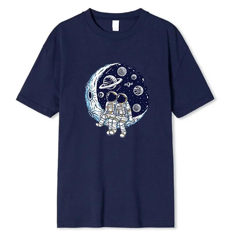 Bitcoin Crypto BTC To The Moon T Shirt Women Unisex T-shirt Streetwear Tshirt Short Sleeve Astronaut Cryptocurrency Tees Tops