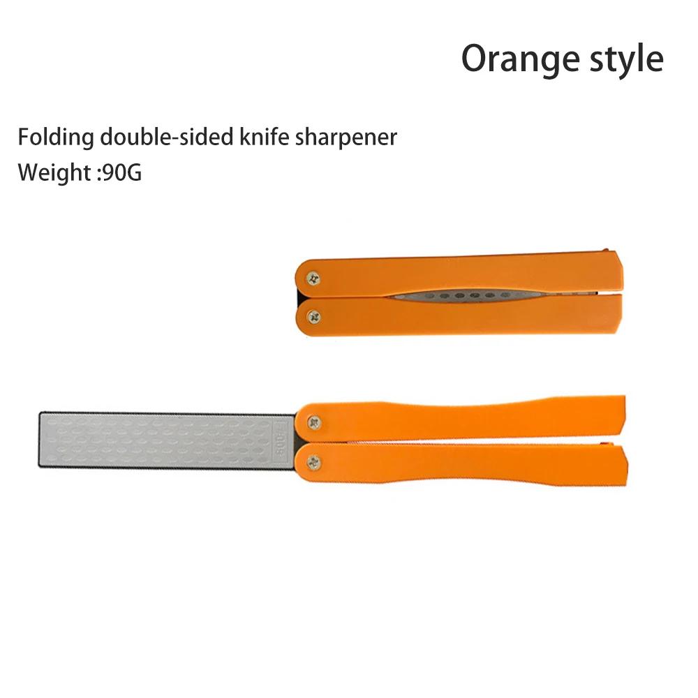 New Portable Folding Pocket Knife Sharpener Double Sided Diamond Sharpening Stone Outdoor Whetstone For Knife Maintenance