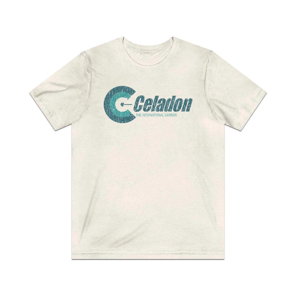 

Celadon The International Carrier 1985 Vintage Men s T shirt S
