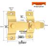 No-Drill Sliding Door Lock Bolt Anti-theft Clasp for Bathroom and Room Doors