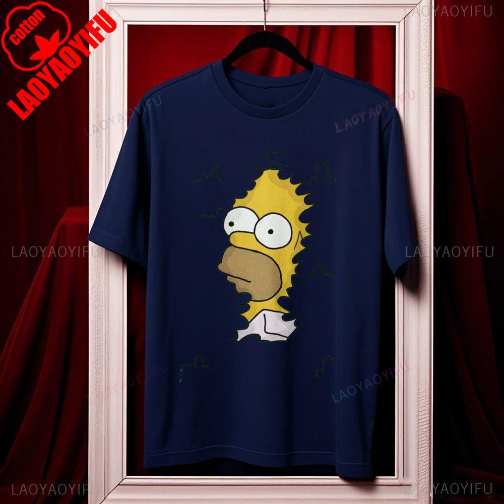 Duff Pivo Unisex Tričko Dárek pro fanouška Moe's Bar Pití Homer Simpson Duffman Oblečení Vtipné TV Show Tričko Vintage Kreslené Zboží bavlna