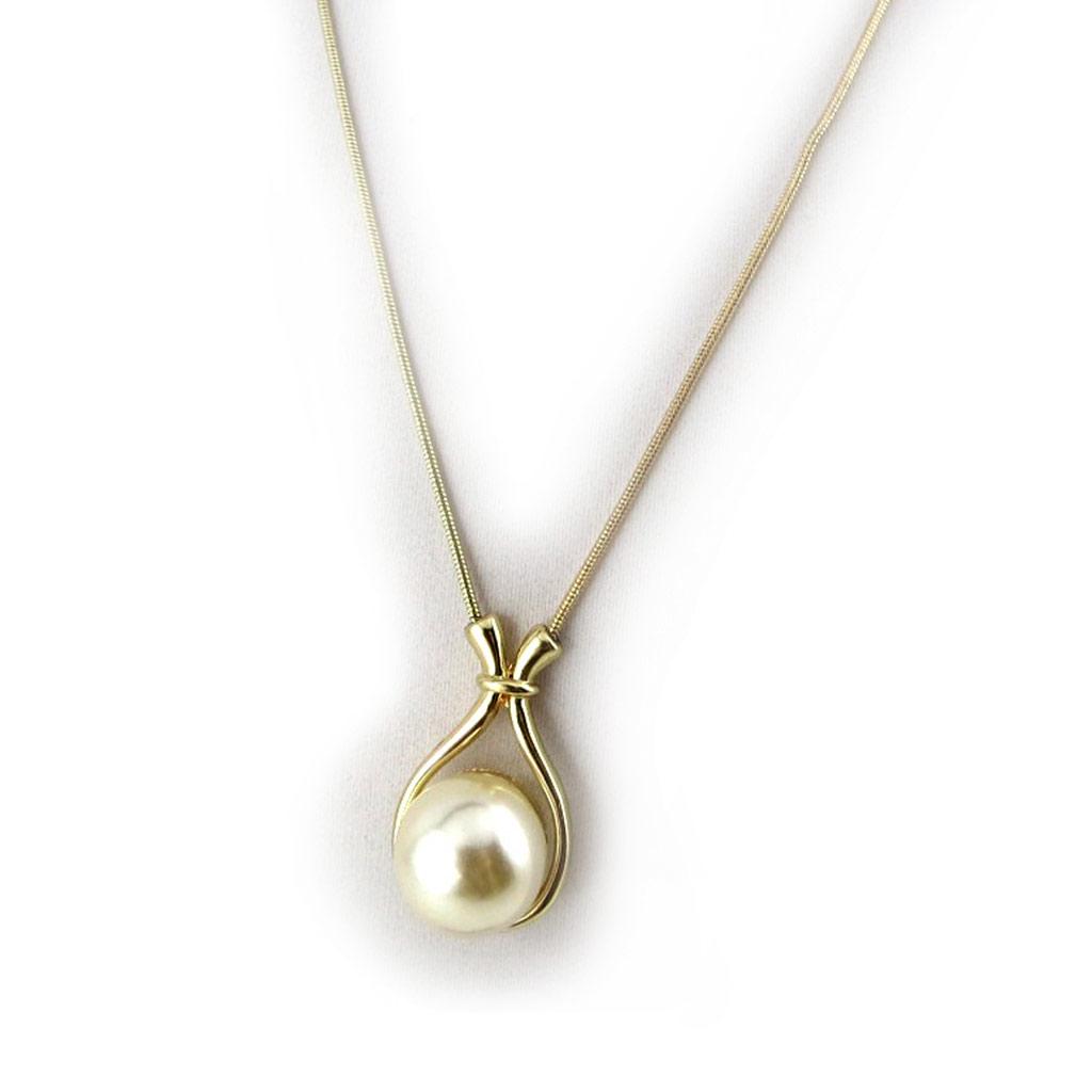 Les Trésors De Lily [N0223] - Halskette „Perla“ aus goldenem Elfenbein