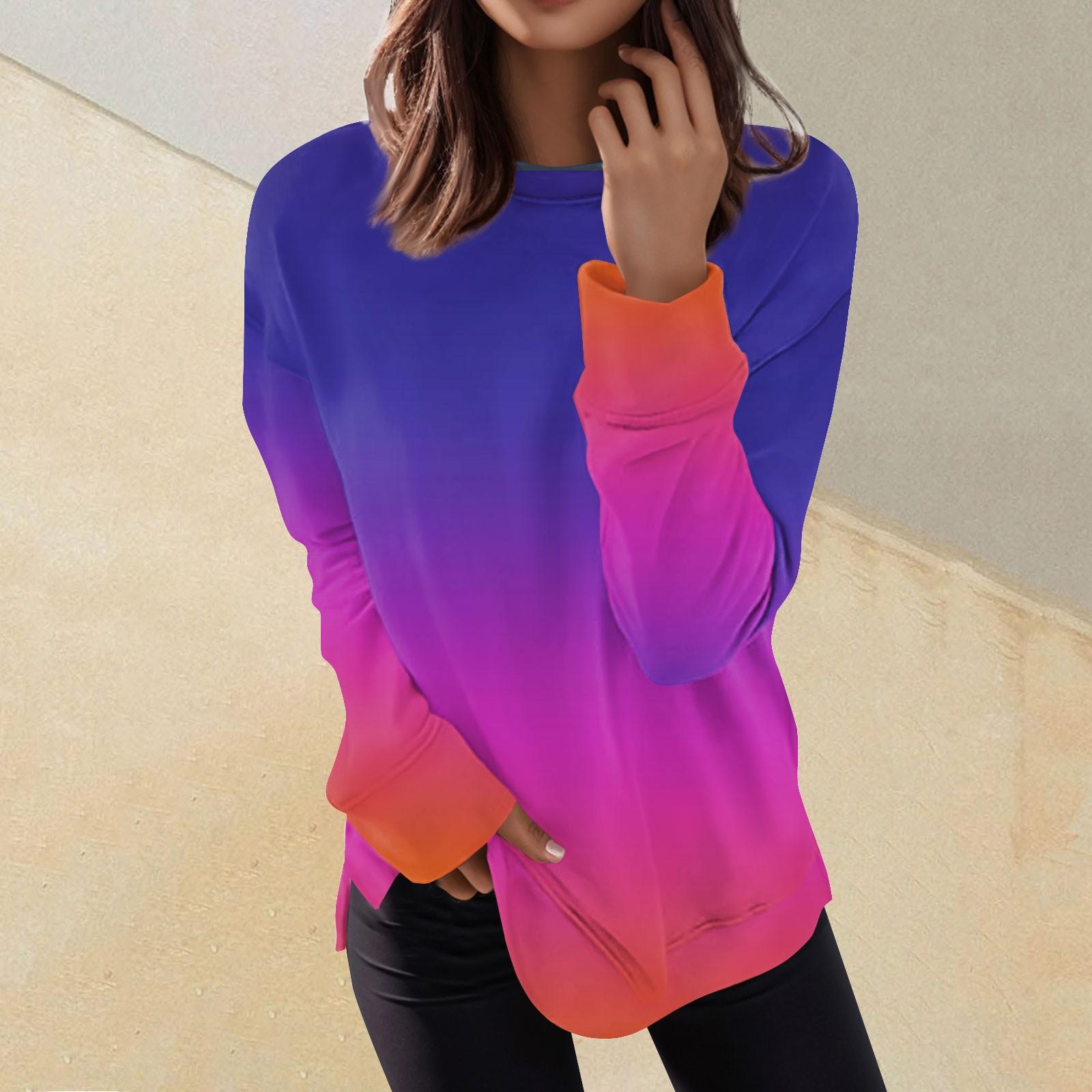 

Женский повседневный модный пуловер с длинным рукавом и круглым вырезом с принтом XXXL