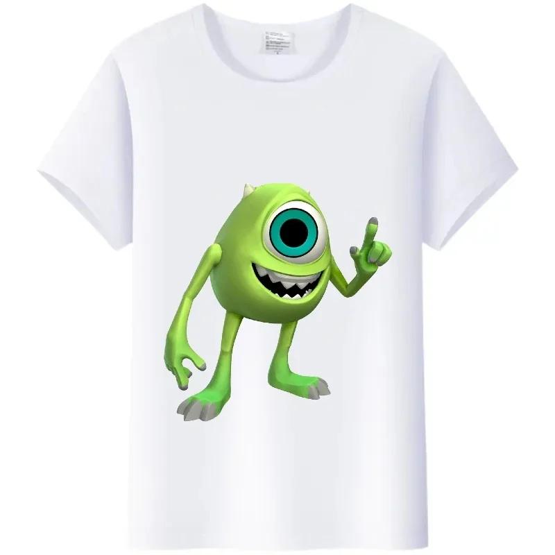 Casual Monsters, Inc. T-Shirt White Female TShirt James -P- Sullivan Funny Mr.Q Graphic Tees Aesthetic Clothing Unisex