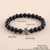 Natural Stone Beaded Bracelet With Cross Geometric Design For Men And Women