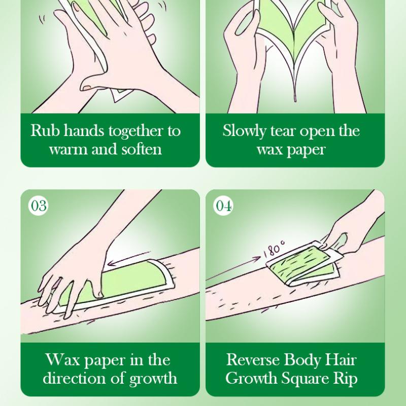 Plant Double-sided Hair Removal Wax Paper SADOER Armpit Hair Leg Hair Body Hair Removal Cream