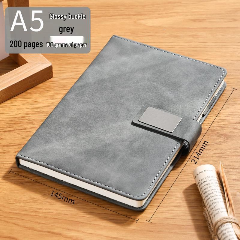 Custom A5 Office Notebook - Thick, Simple Notepad for Business Meetings, Logo Printable