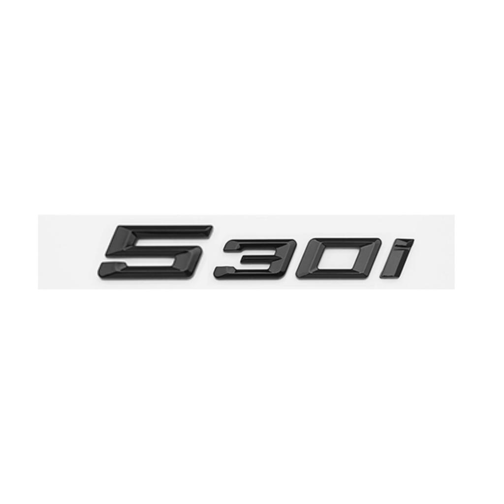 New Glossy Black Chrome Silver 3D Letters Numbers 520i 525i 530i Emblem for BMW Car Trunk Sticker Accessories PS9
