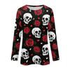 Women's Casual Long Sleeve Print Crewneck Top