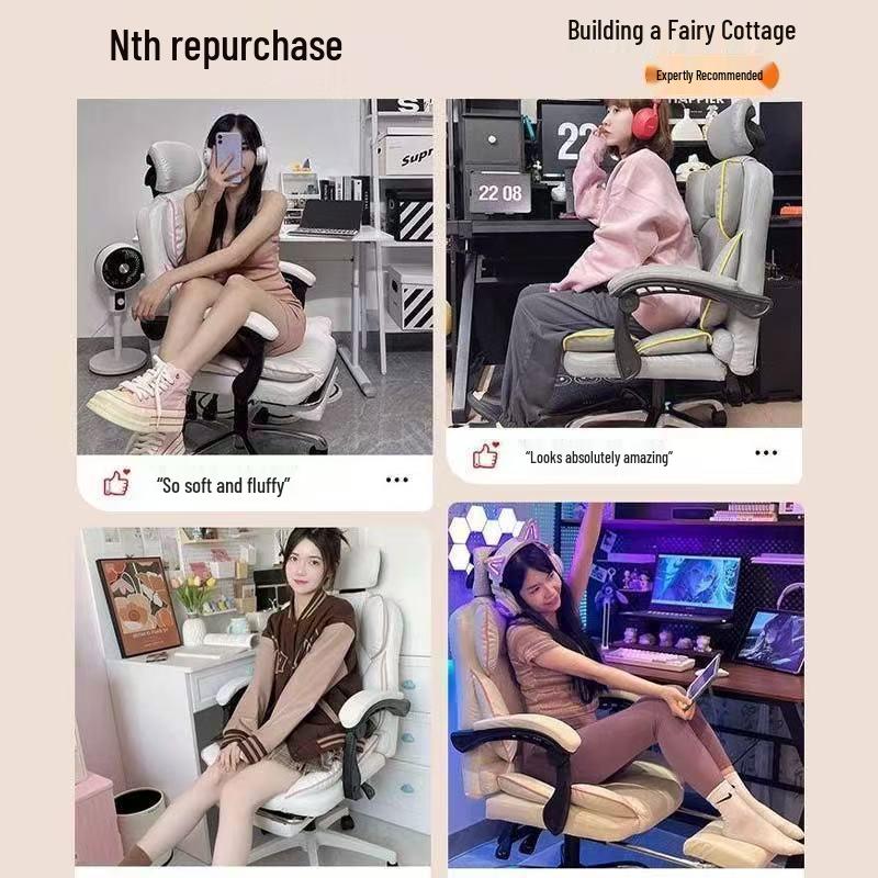 Ergonomic Computer & Gaming Chair - Comfortable Office Chair for Long Sitting, Ideal for Dormitory and University Students.