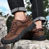 Men's Cowhide Boots Outdoor Non-slip Sports Ankle Boots Thickened Mountaineering Low-top Shoes Short Boots