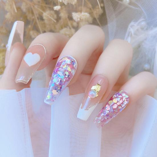 1 Dose Nailart Pailletten Unregelmäßige Form Glänzender Visueller Effekt Ultradünn Mehrere Stile Nailart Glitzer