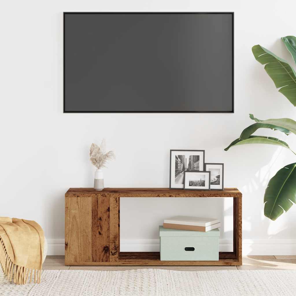 TV Stand Rustic Wood Look 80 x 24 x 32 cm Engineered Wood