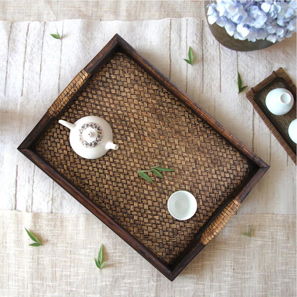 Multi Purpose Serving Tray Plate for Tea Set Fruits Candies Food Home Hotel