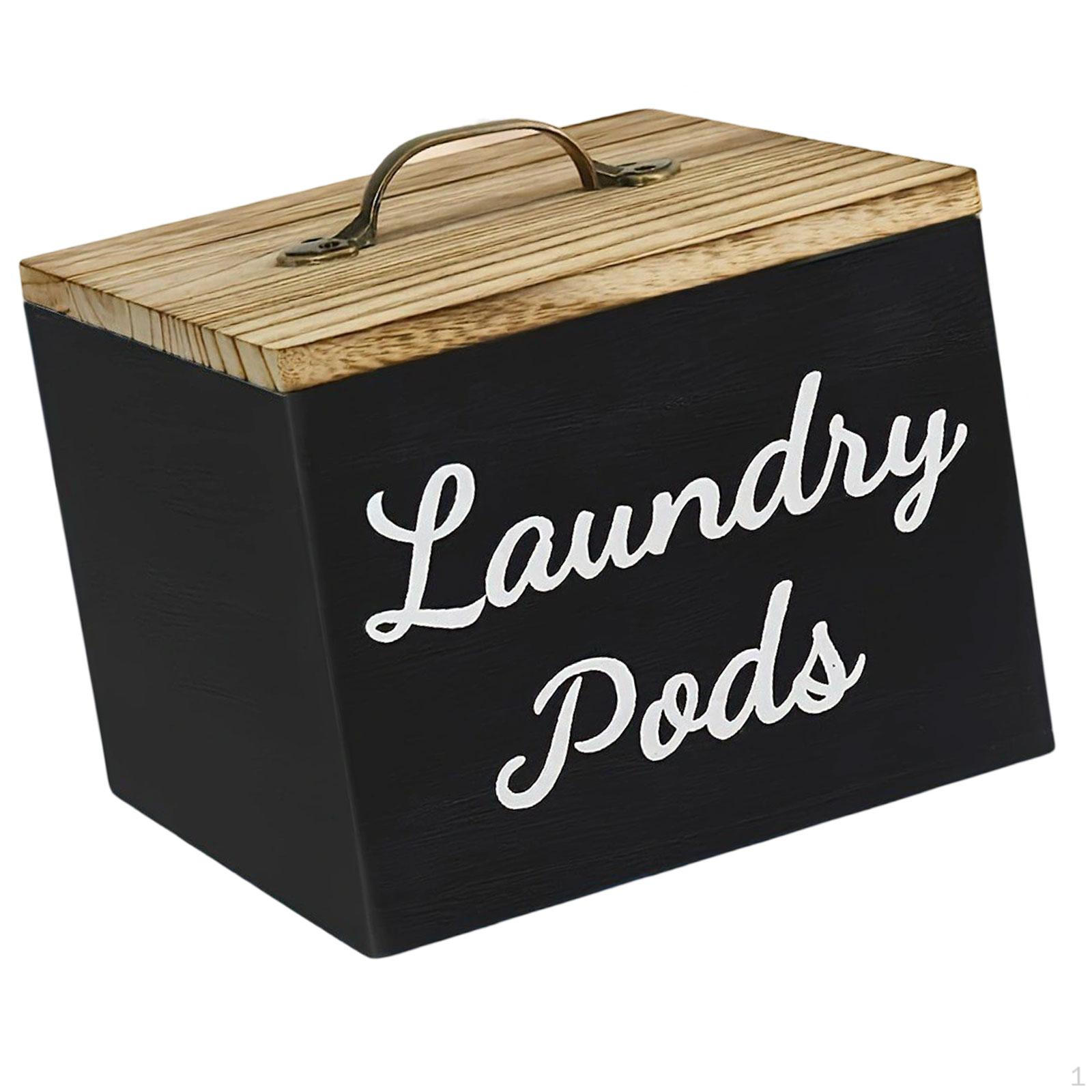 

Деревянный контейнер для хранения, органайзер для столешницы, диспенсер для ванной комнаты Black laundry pod
