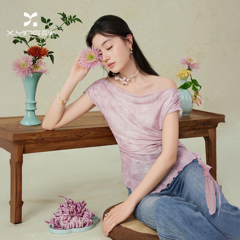 

Новый сетчатый топ с принтом в китайском стиле, градиентный, с открытыми плечами M