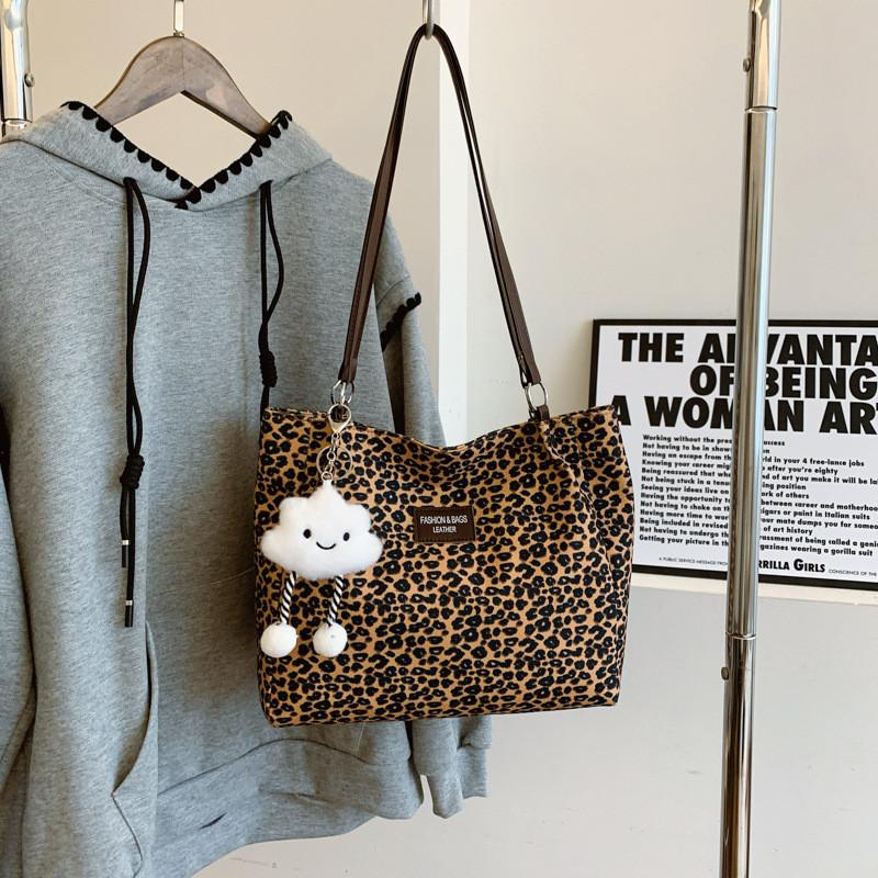 Trendy Brown And Cream Canvas Tote Bag With Simple Chic Style For Everyday Use