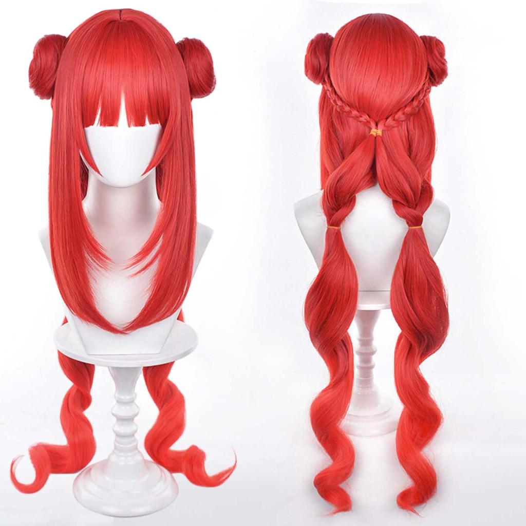 LVMEY Genshin Nyrou Cosplay Wig Habuhana Disguise Disguise Heat Resistant Wig Cosplay Accessories Wig Wig Cosplay Costume Comiket Event Halloween