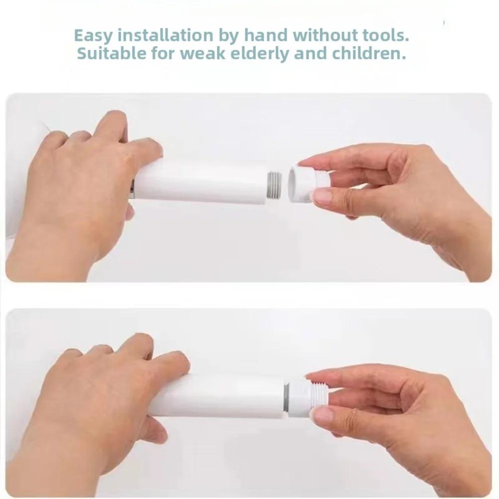 For Bathroom Showers PP Silicone Shower Adapter Shower Head Shower Hose Adapter Leak-resistant Seal Quick-connect Installation