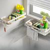 Punch-Free Kitchen Sink Organizer with Drain Rack & Rag Bar