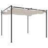 Pergola with Sliding Roof Cream 295 X 292 X 230 Cm