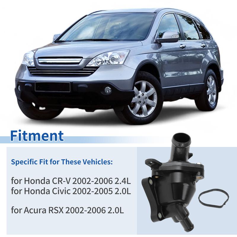 X Autohaux Engine Coolant Thermostat Housing Assembly for Honda CR-V for Acura RSX 02-06