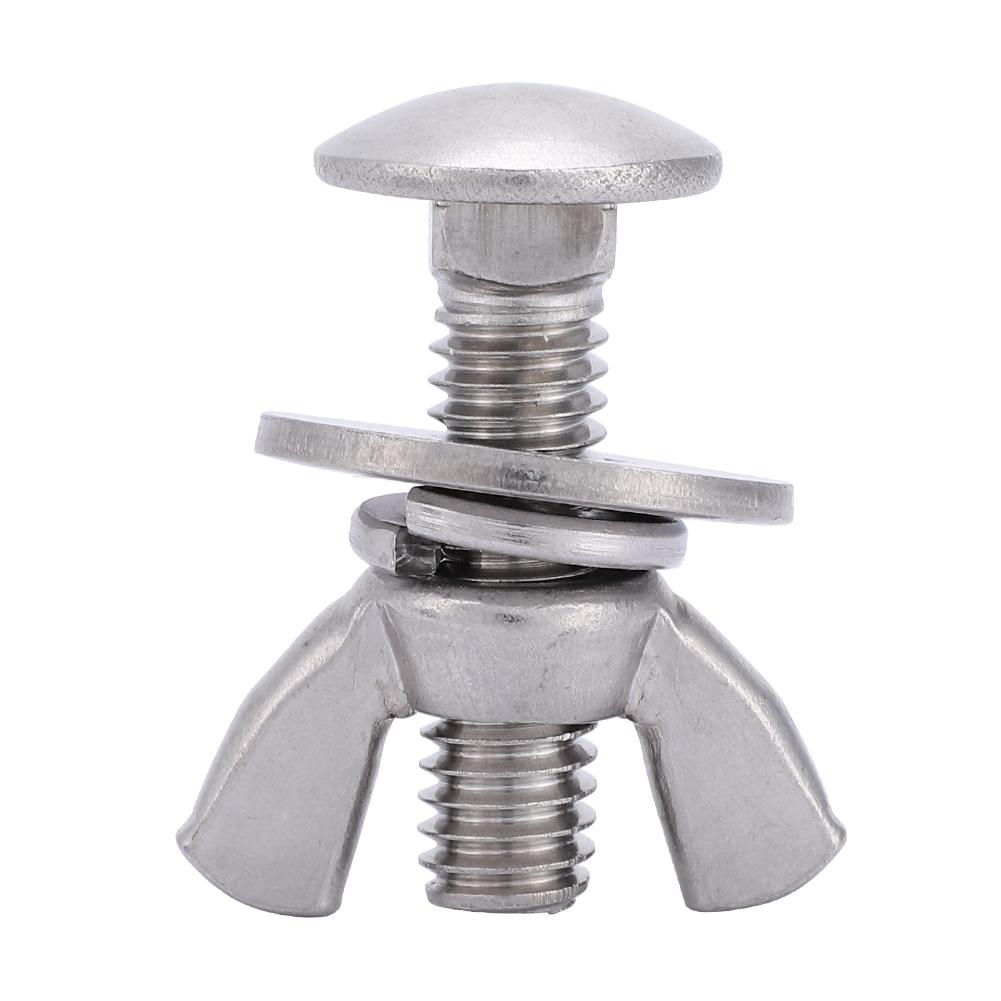 2Pcs 316 Stainless Steel Diving Screws Butterfly Bolts Wing Nuts
