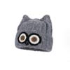 Knit Design Woolen Winter Cap Thick Material Plush Warm Hat Cute Owl Pattern Hat  Cartoon Themed