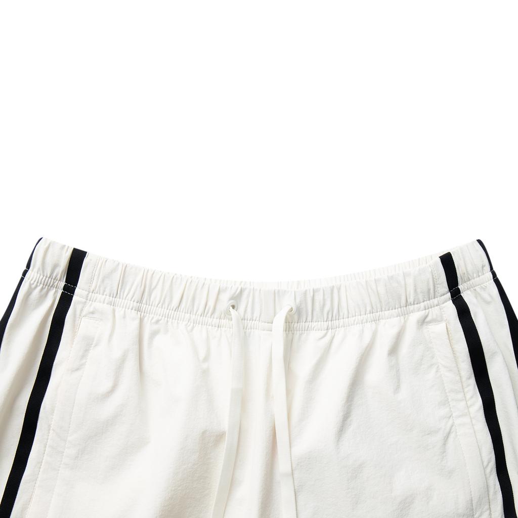 Li Ning Sports Lifestyle Series Casual Simple Striped Ice Silk Quick-Dry Cool Straight-Leg Knitted Sports Pants Women pants Off-White AYKV480-1