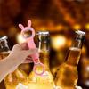 Cute Cartoon Multi Functional Can Opener Kitchen Tool for Beer Whiskey Bottle Caps Jar Lid Opener Stainless Steel PP Ergonomic