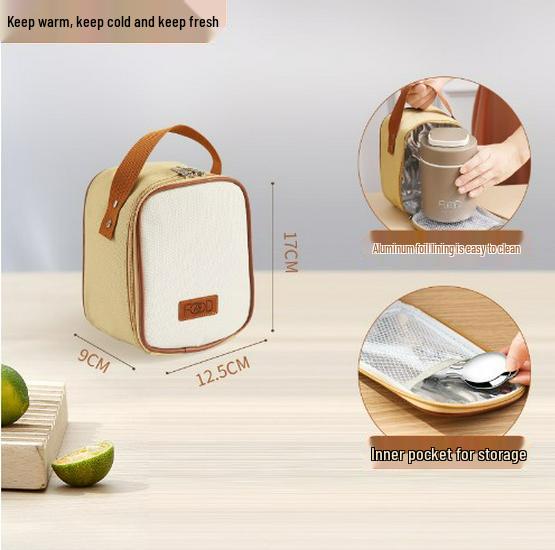 Aluminum Foil Insulated Lunch Bag - Waterproof, Portable Meal Tote for Work or School