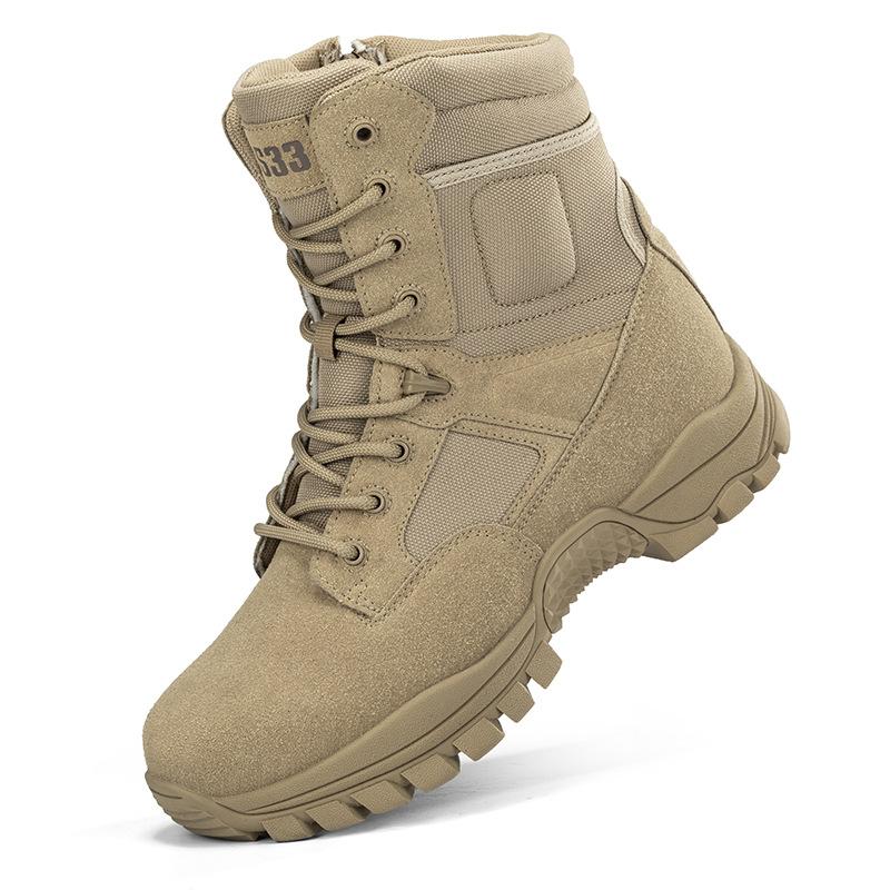 

2025 spring and summer new size 39-46 tactical boots construction handling non-slip wear-resistant combat boots high-top men s 47 пісочний
