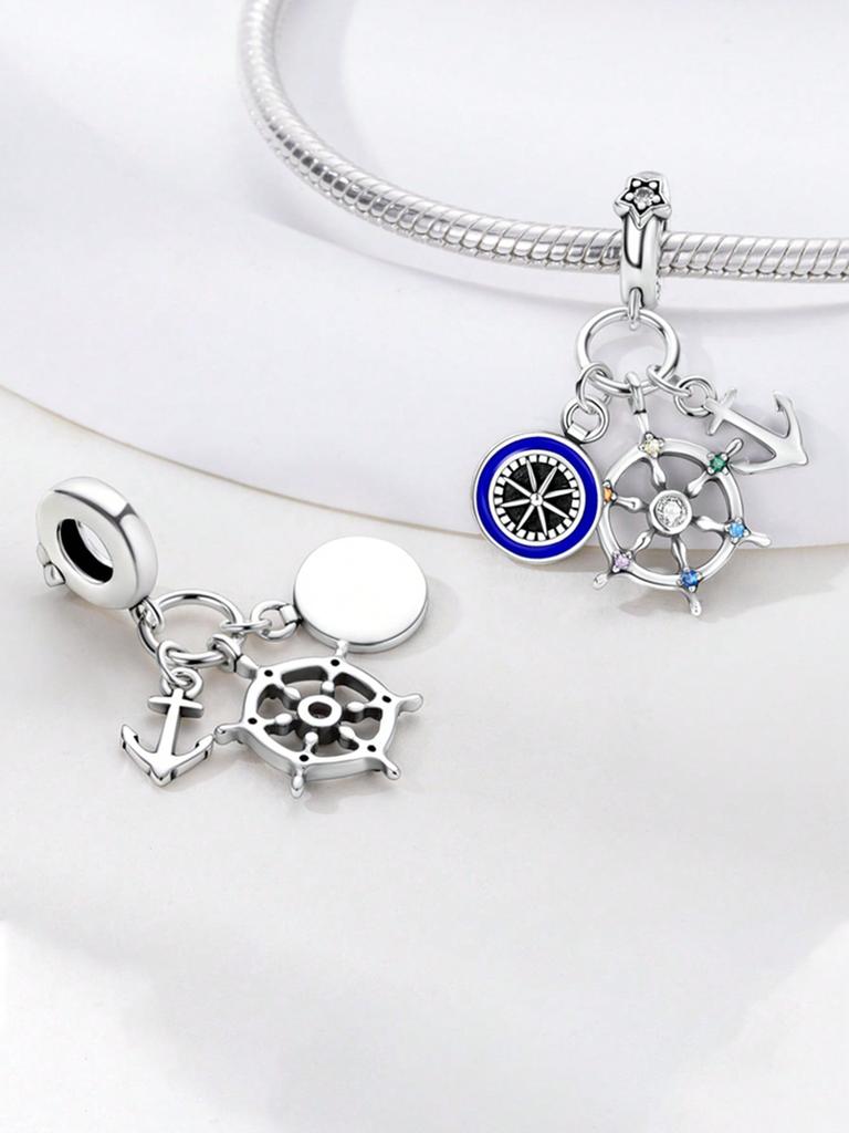 Charms Plata Copper Colors Blue Starfish Octopus Beads Charm Pendant For Original Bracelet For Women Diy Jewelry Love Gift