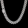 NUOYA 14mm Goldene Zacken Iced Out Diamant Cuban Link Kette Hip Hop Herren Modeschmuck Halskette für Damen