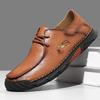 Plus Size Men's Casual Lace-up Leather Driving Loafers