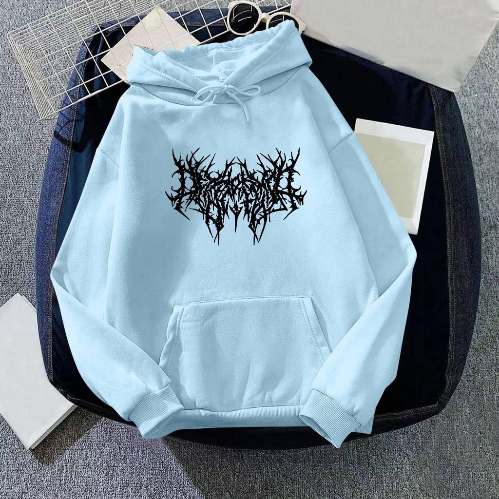 Women's Fashion Print Sports Loose Pullover Long Sleeve Pocket Hooded Sweatshirt Top