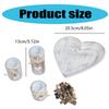 3Pcs Wood Candlestick Set Tealight Candle Holders with Romantics Heart Designs Tray and Bows Decoration for Centerpieces