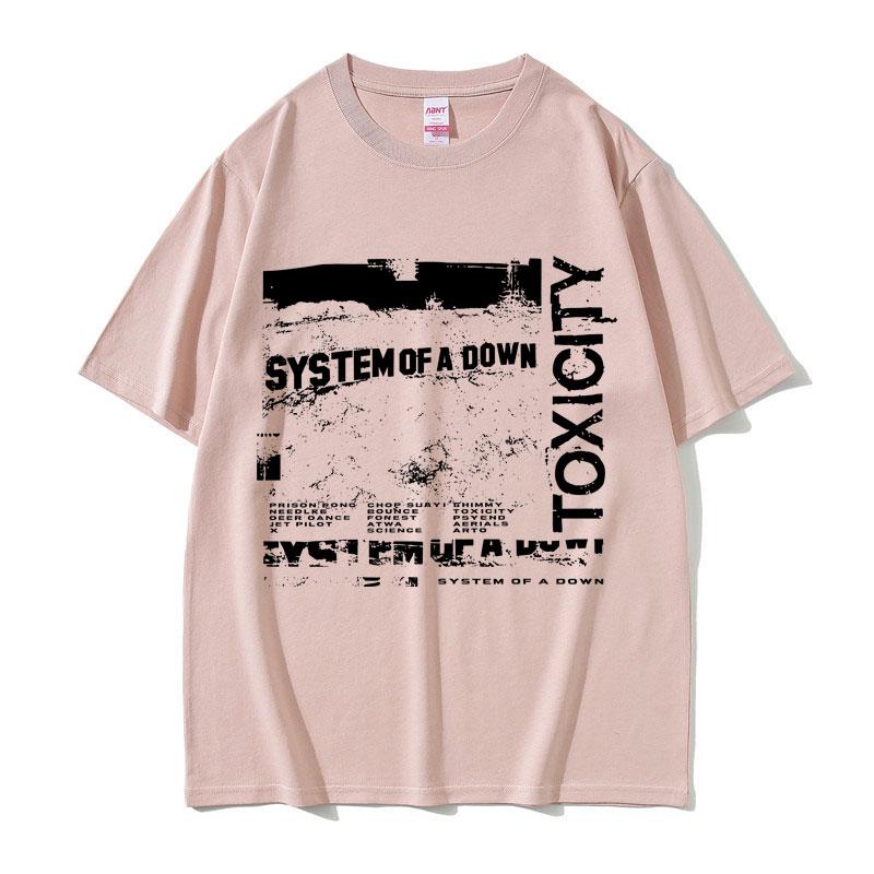 System Of A Down Toxicity Album Grafik T-Shirt Unisex Damen Gothic Rock Oversized Streetwear Unisexs 90er Alternative Metal T-Shirts