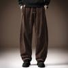 American fashion lazy wind corduroy casual pants men's spring and autumn new loose straight wide-leg dad scimitar pants