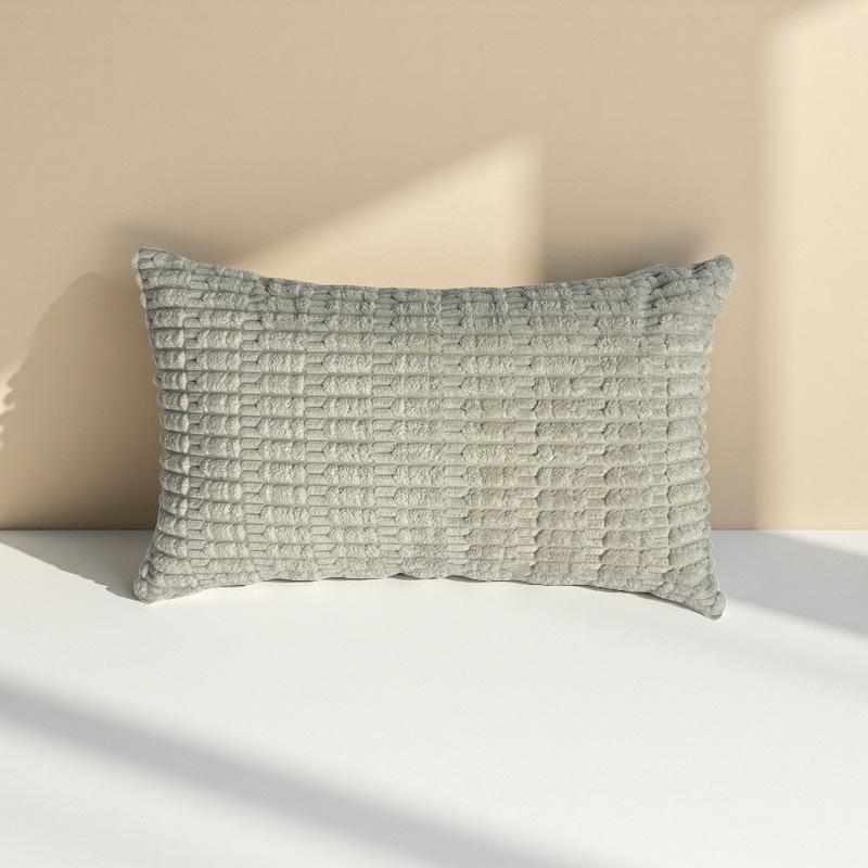 

Прямоугольная короткая плюшевая большая наволочка, портативная, съемная и моющаяся, диванная подушка с высококачественным ощущением 30x50cm with pillow core