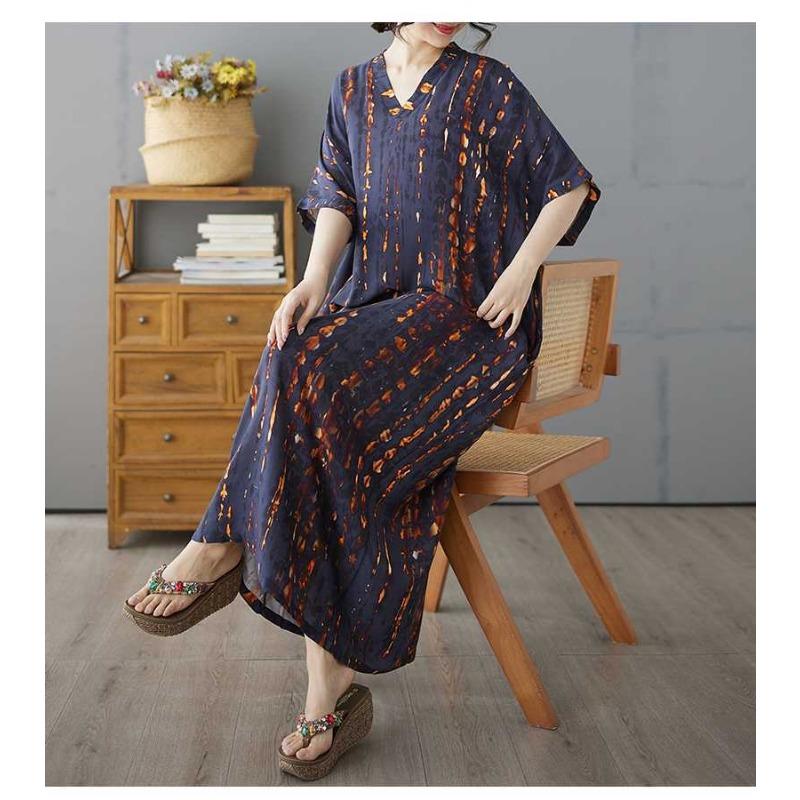 Medium Length Dress for Women's Summer Casual Drape Dress