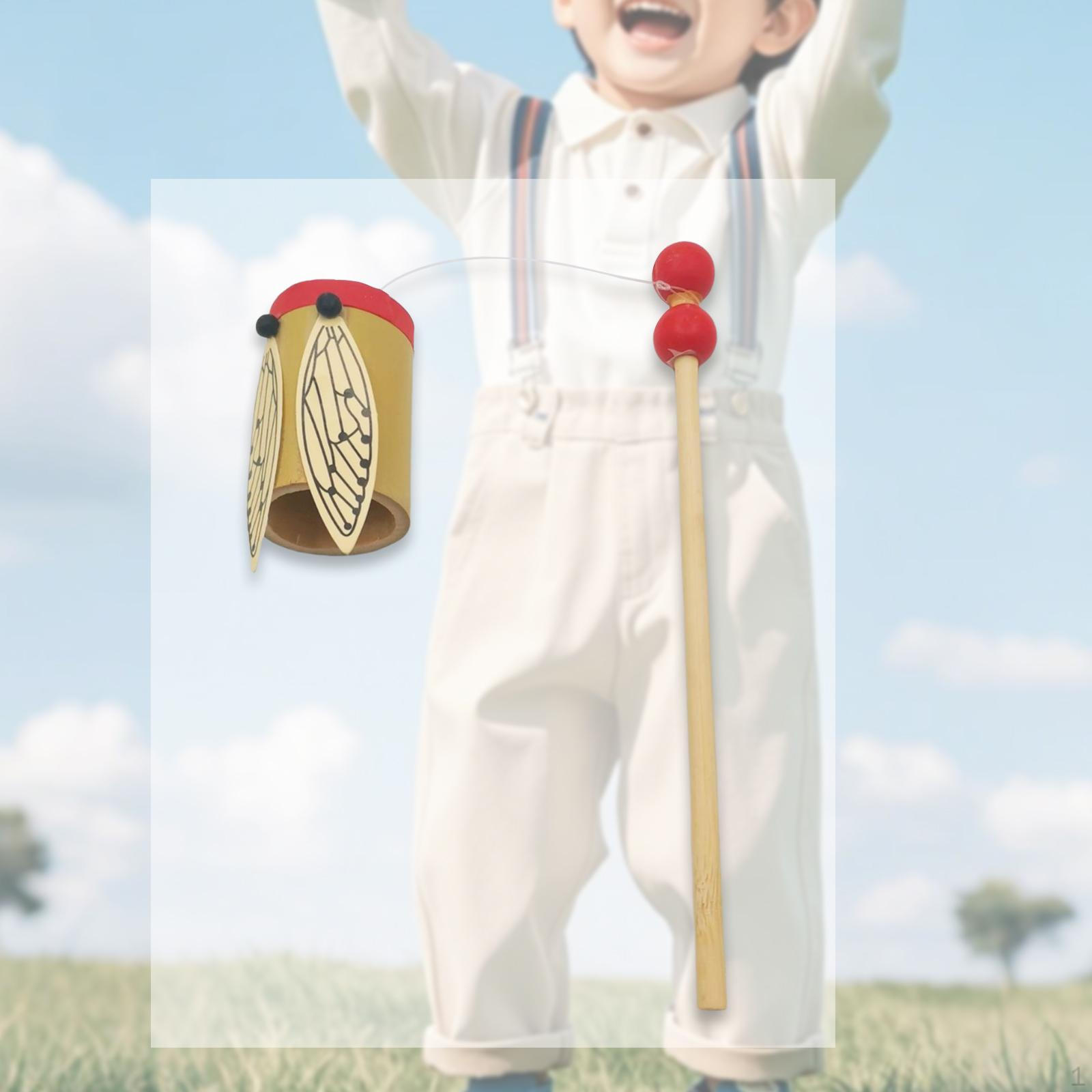 

Bamboo Cicadas Toy for Kids, Educational Noise Maker Ages 3+ with wing