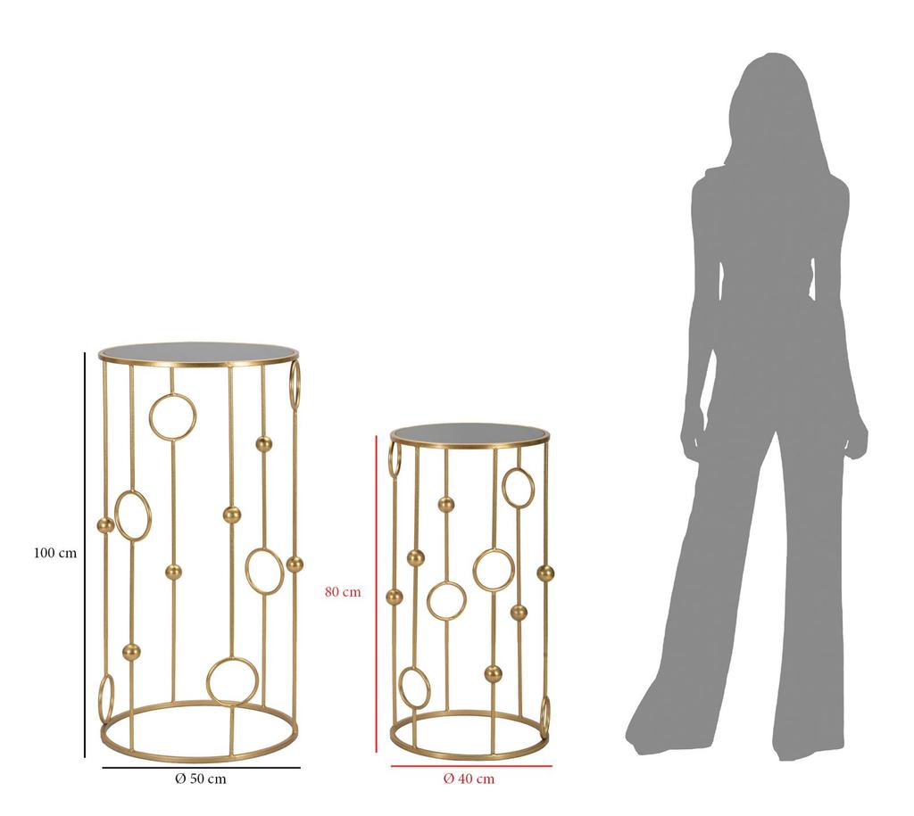 Table Cage Set 2Pcs  Cm Ø 50X100-40X80