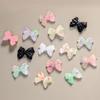 10Pcs Luminous Nail Art Charms 3D Resin Multicolour Ribbon Bow Nail Decoration Flatback Bowtie Manicure Parts Accessory