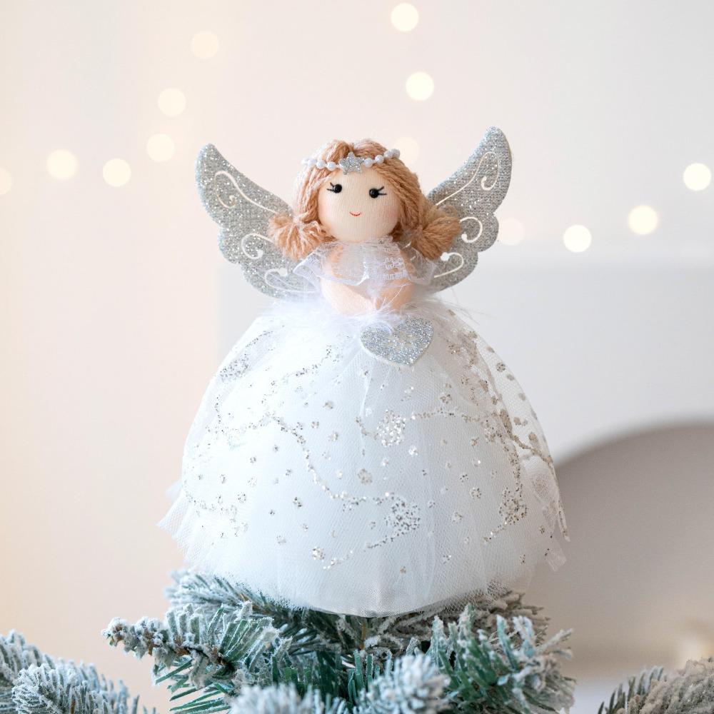 Hanging Christmas Angel Doll Gauze Skirt Xmas Tree Pendant Angel Girl Pendant  Christmas Decor