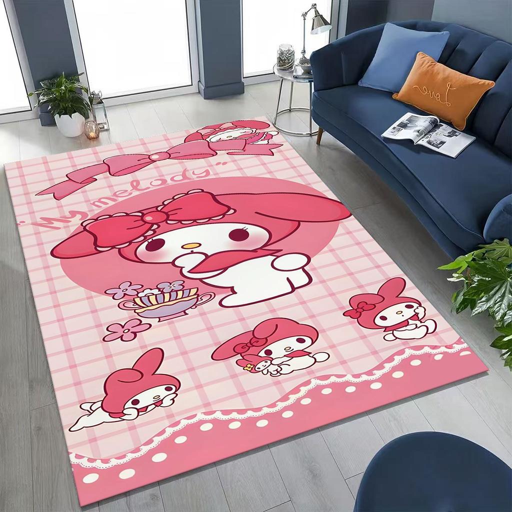 27 Style Cute My Melody Sanrio Rug for Bedroom Living Room Sofa Home Doormat Decor, Large Kids Play Non-slip Floor Mat Gift